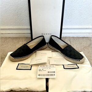 Gucci Monogrammed GG Espadrilles 100% AUTHENTIC